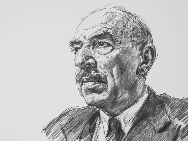 Keynes Pencil Sketch